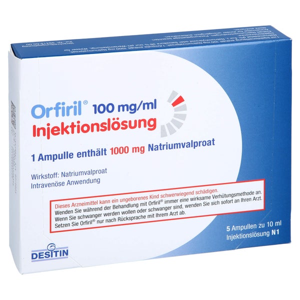 Orfiril 100 Mg/ml Injektionslösung 5X10 ml