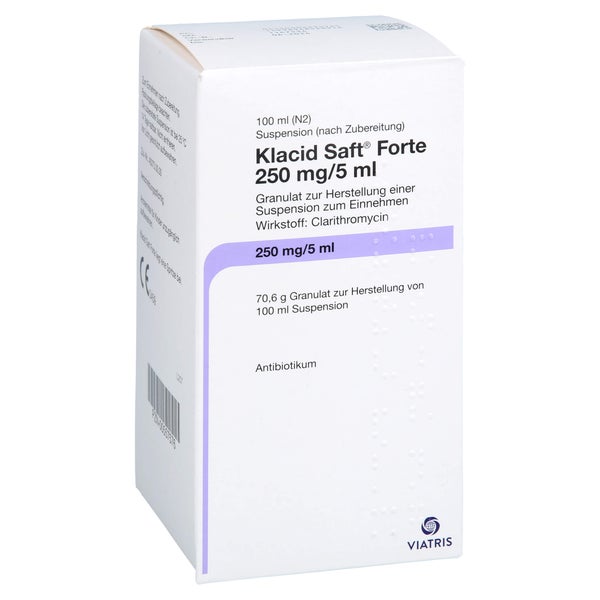 Klacid Saft Forte 250 mg/5 ml ab 20 kg 100 ml