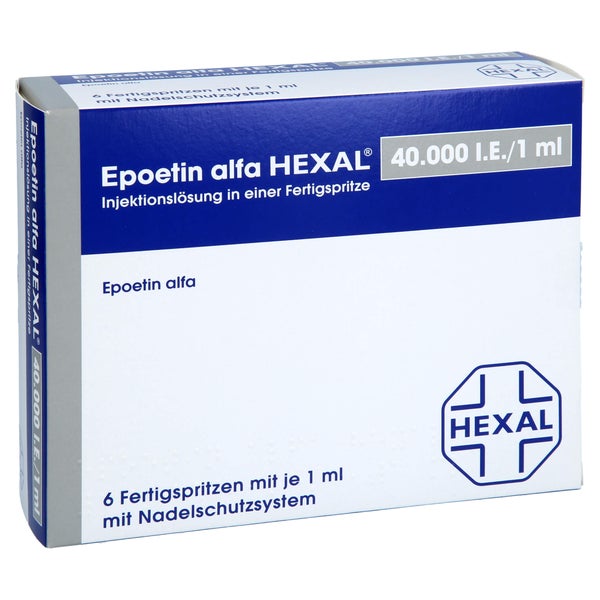 EPOETIN alfa HEXAL 40.000 I.E./1,0ml Inj.L.F.Sp. 6 St