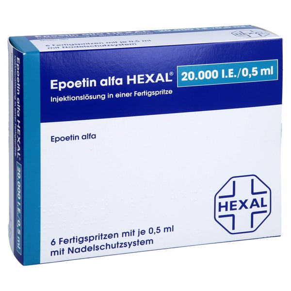 EPOETIN alfa HEXAL 20.000 I.E./0,5ml Inj.L.F.Sp. 6 St