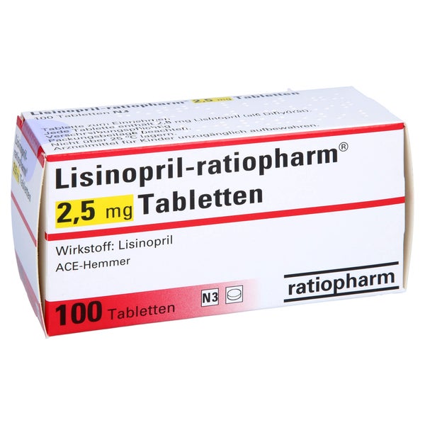 Lisinopril-ratiopharm 2,5 mg Tabletten 100 St
