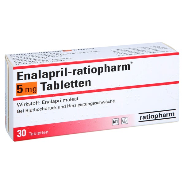 Enalapril-ratiopharm 5 mg Tabletten 30 St