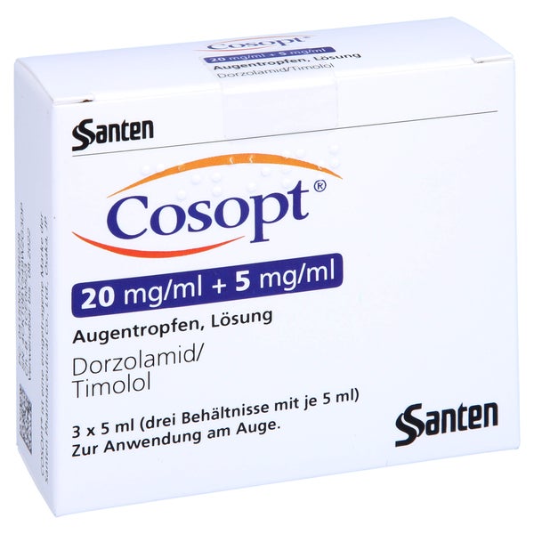 Cosopt 20 Mg/ml + 5 mg/ml Augentropfen 3X5 ml