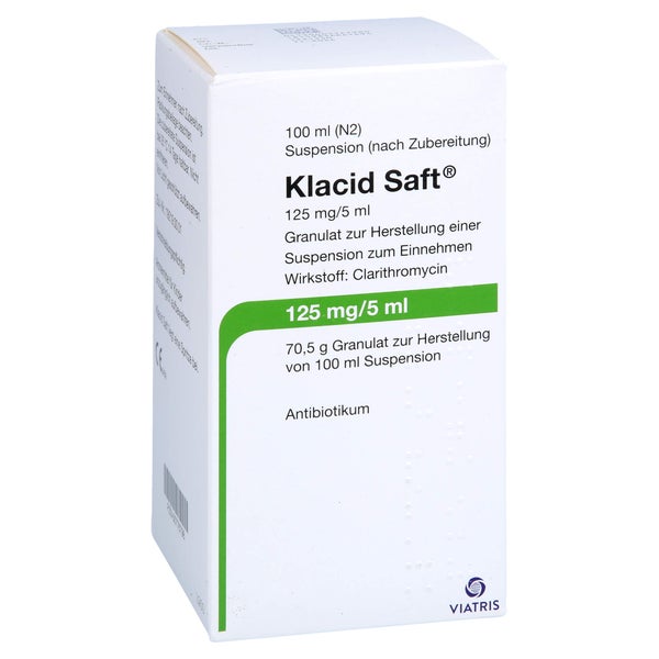 Klacid Saft 125 mg/5 ml bis 20 kg 100 ml
