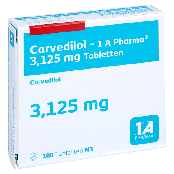 Carvedilol-1a Pharma 3,125 mg Tabletten 100 St