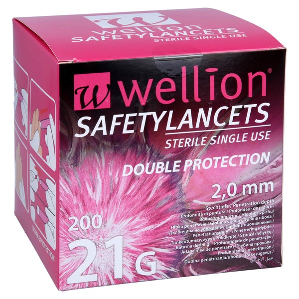 Wellion Safetylancets 21 G 2 mm Sicherhe 200 St
