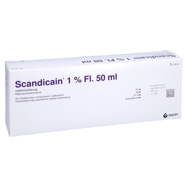 Scandicain 1% Flasche Injektionslösung 5X50 ml