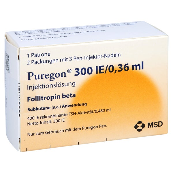 PUREGON 300 I.E./0,36 ml Injekt.-Lsg.i.Pat.+6 Nad. 1 St