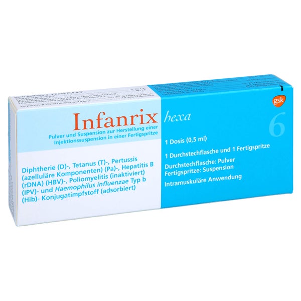 INFANRIX hexa Fertigspr.Plv.u.Susp.z.H.e.Inj.Susp. 1 St
