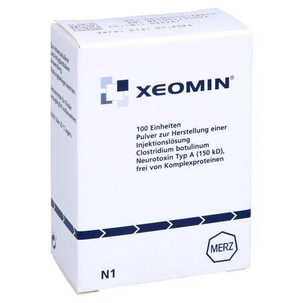 XEOMIN 100 LD50 Einheiten Plv.z.Herst.e.Inj.-Lsg. 1 St