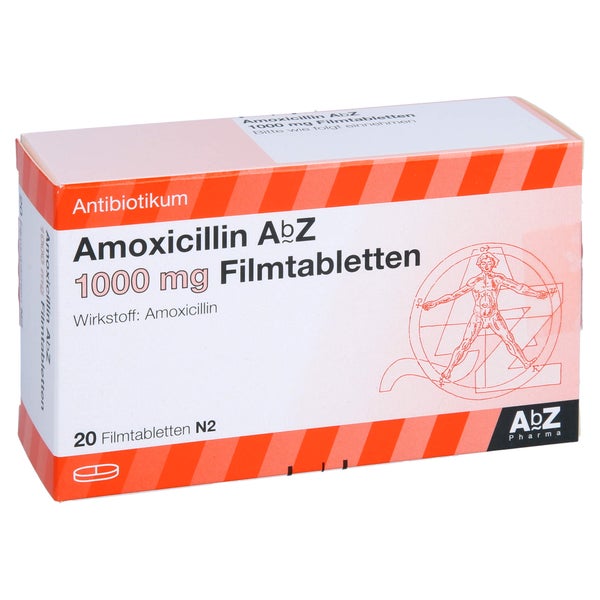 Amoxicillin AbZ 1000 mg Filmtabletten 20 St