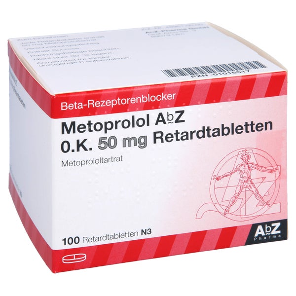 METOPROLOL AbZ O.K. 50 mg Retardtabletten 100 St