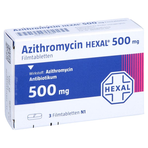 Azithromycin Hexal 500 mg Filmtabletten 3 St