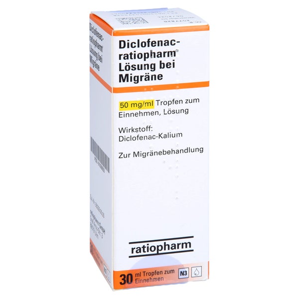 DICLOFENAC-ratiopharm Lösung bei Migräne 30 ml
