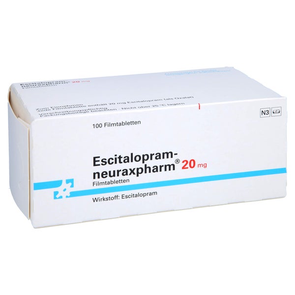 ESCITALOPRAM-neuraxpharm 20 mg Filmtabletten 100 St