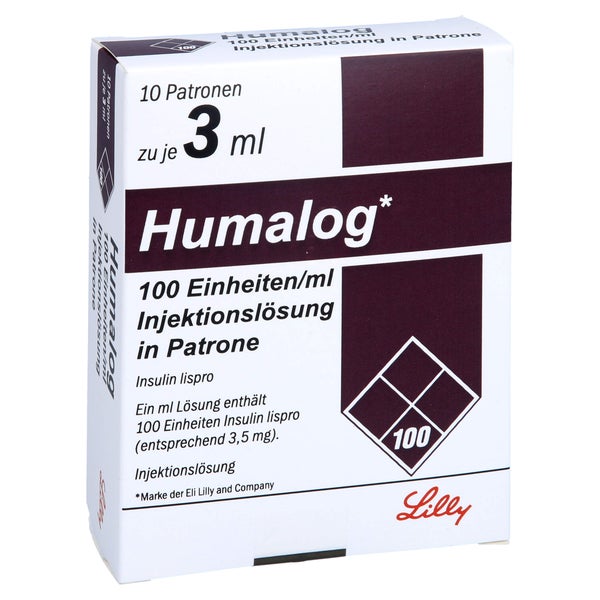 HUMALOG 100 E/ml Patrone Injektionslösung 10X3 ml