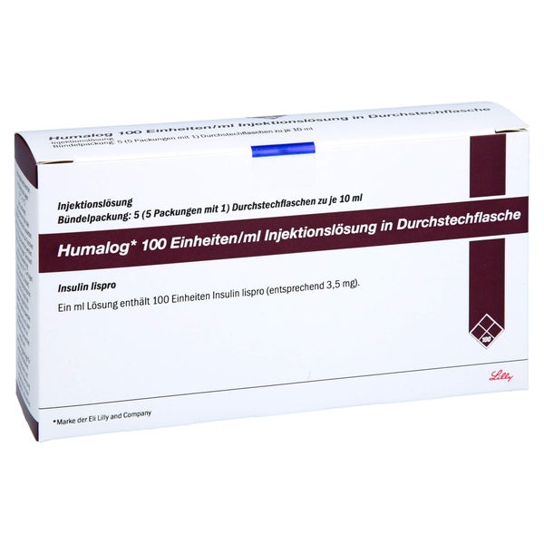 Humalog 100 E/ml Injektionslösung Dsfl. 5X10 ml