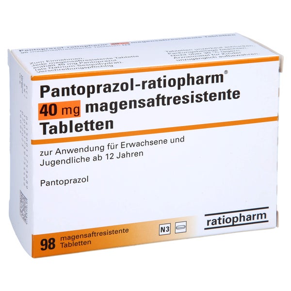 PANTOPRAZOL-ratiopharm 40 mg magensaftr.Tabletten 98 St