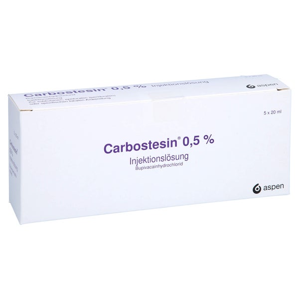 CARBOSTESIN 0,50% Injektionslösung Flasche 5X20 ml