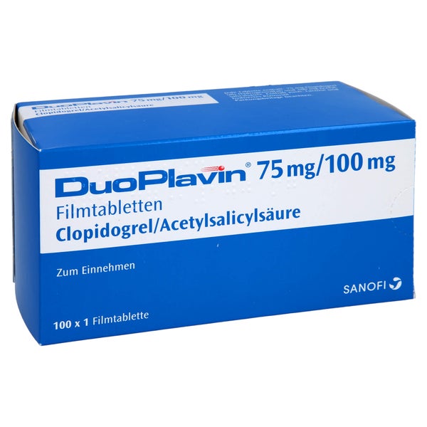 Duoplavin 75 Mg/100 mg Filmtabletten 100 St