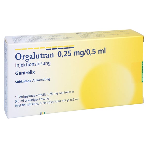 ORGALUTRAN 0,25 mg/0,5 ml Inj.-Lsg.i.e.Fertigspr. 5 St