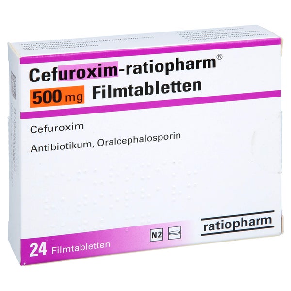 CEFUROXIM-ratiopharm 500 mg Filmtabletten 24 St