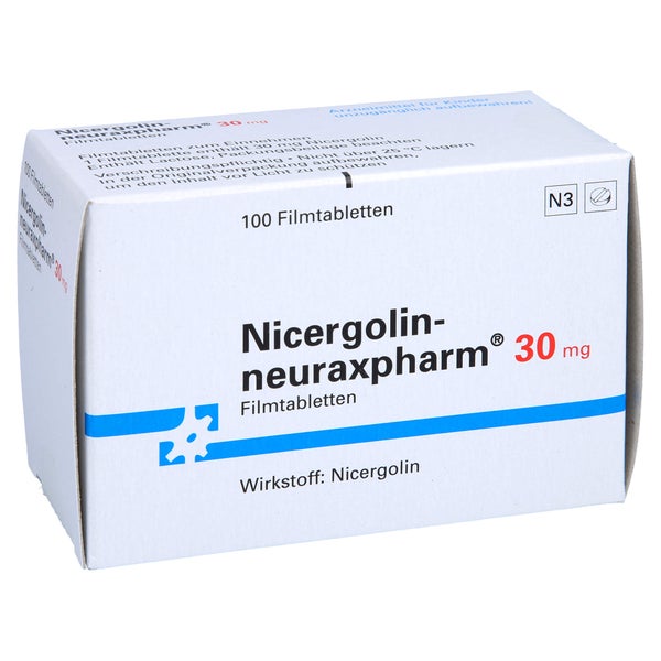 NICERGOLIN-neuraxpharm 30 mg Filmtabletten 100 St