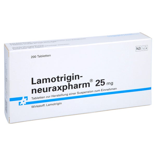 LAMOTRIGIN-neuraxpharm 25 mg Tab.z.H.Susp.z.Einn. 200 St