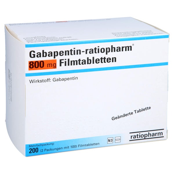 GABAPENTIN-ratiopharm 800 mg Filmtabletten 200 St