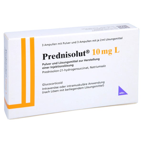 PREDNISOLUT 10 mg L Plv.u.Lsm.z.H.e.Injektionslsg. 3 St