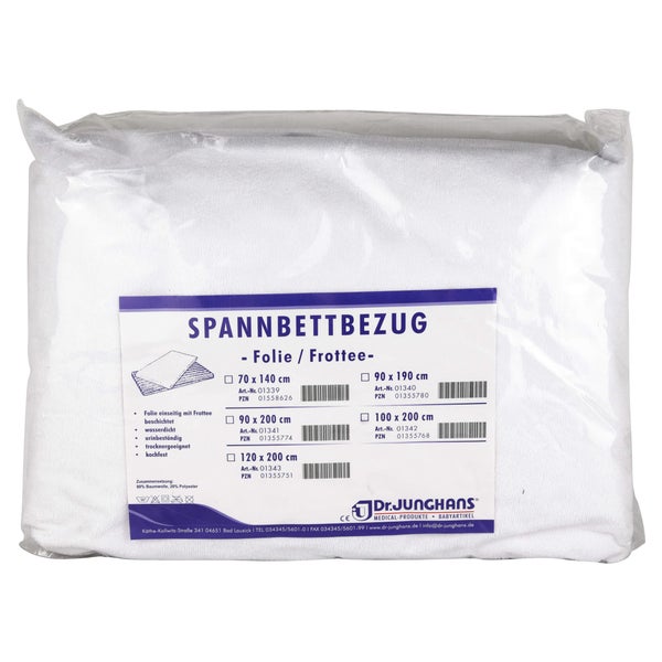 Frottee Spannbettbezug 100x200 cm m.Foli 1 St