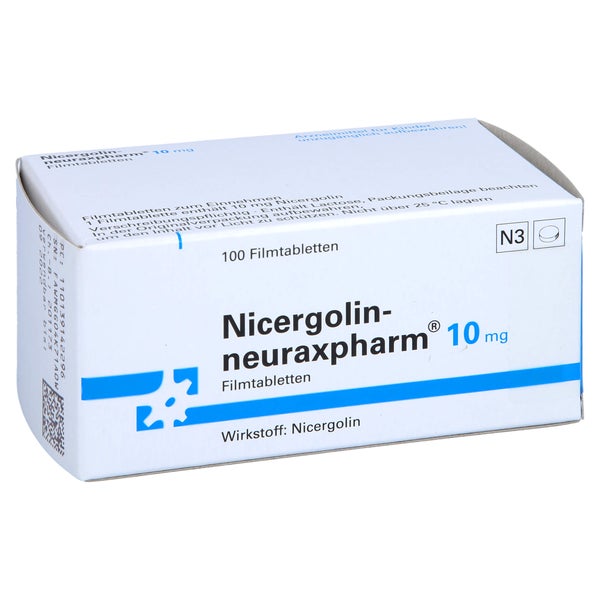 NICERGOLIN-neuraxpharm 10 mg Filmtabletten 100 St