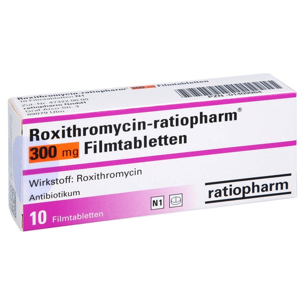 ROXITHROMYCIN-ratiopharm 300 mg Filmtabletten 10 St