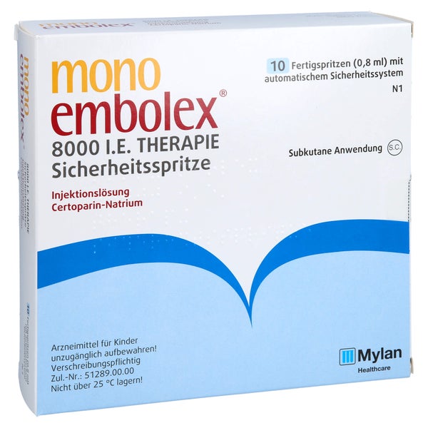 MONO EMBOLEX 8.000 I.E. Therapie Sicherheitsspr. 10 St