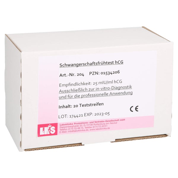 Schwangerschafts-frühtest hCG Teststreif 20 St