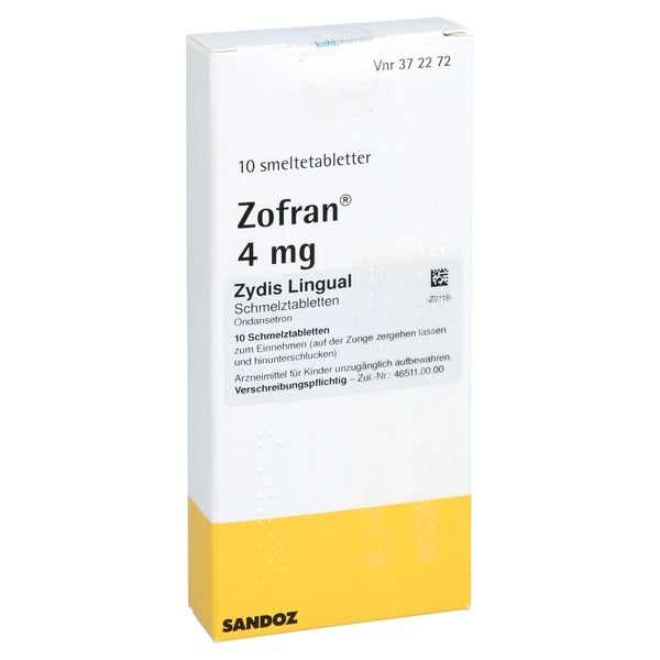 ZOFRAN 4 mg Zydis Lingual Schmelztabletten 10 St