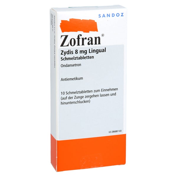ZOFRAN 8 mg Zydis Lingual Schmelztabletten 10 St