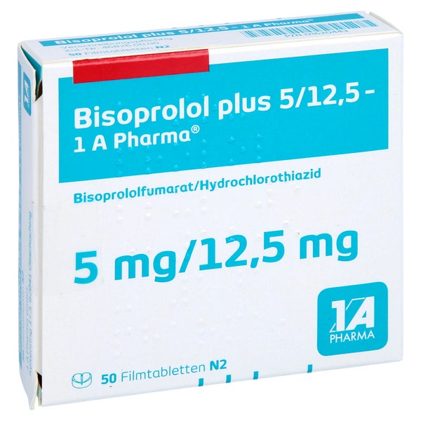 BISOPROLOL plus 5/12,5-1A Pharma Filmtabletten 50 St