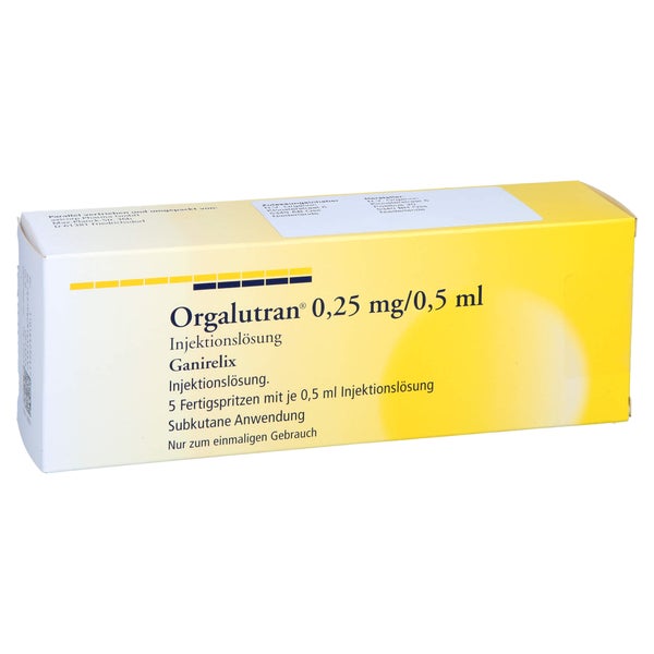 ORGALUTRAN 0,25 mg/0,5 ml Inj.-Lsg.i.e.Fertigspr. 1X5 St