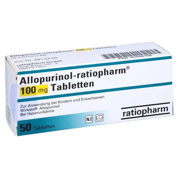 Allopurinol-ratiopharm 100 mg Tabletten 50 St