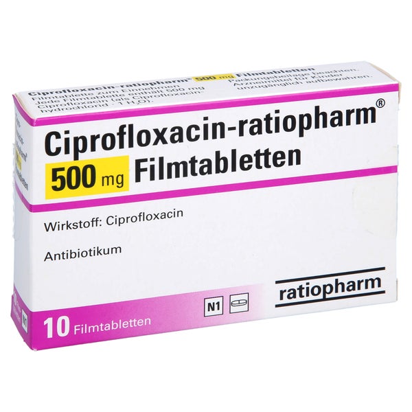 CIPROFLOXACIN-ratiopharm 500 mg Filmtabletten 10 St