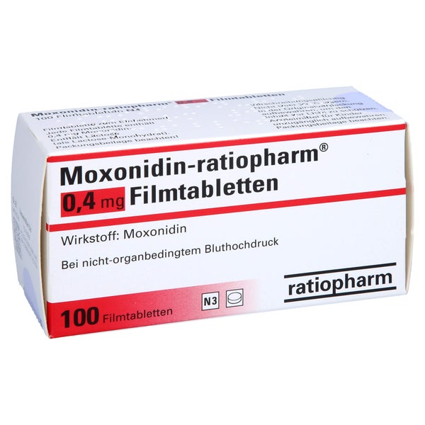 MOXONIDIN-ratiopharm 0,4 mg Filmtabletten 100 St