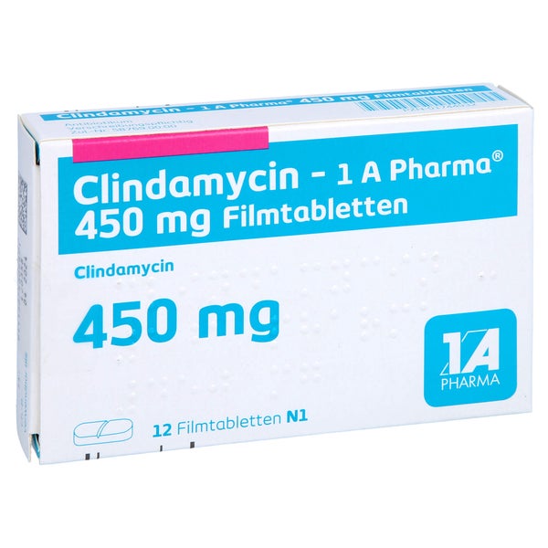 CLINDAMYCIN-1A Pharma 450 mg Filmtabletten 12 St