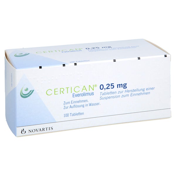 CERTICAN 0,25 mg Tabl.z.Herst.e.Susp.z.Einnehmen 100 St