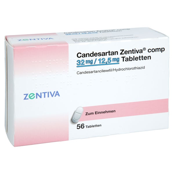 CANDESARTAN Zentiva comp 32 mg/12,5 mg Tabletten 56 St