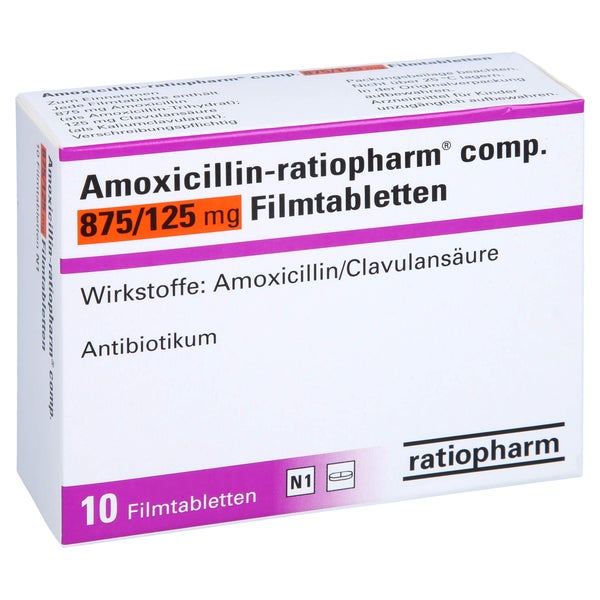 AMOXICILLIN-ratiopharm comp.875mg/125mg 10 St