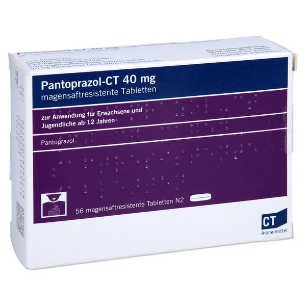 PANTOPRAZOL-CT 40 mg magensaftresistente Tabletten 56 St