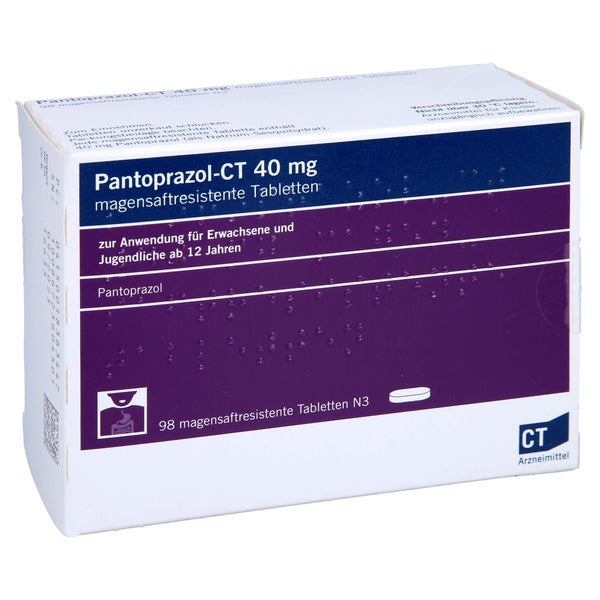 PANTOPRAZOL-CT 40 mg magensaftresistente Tabletten 98 St