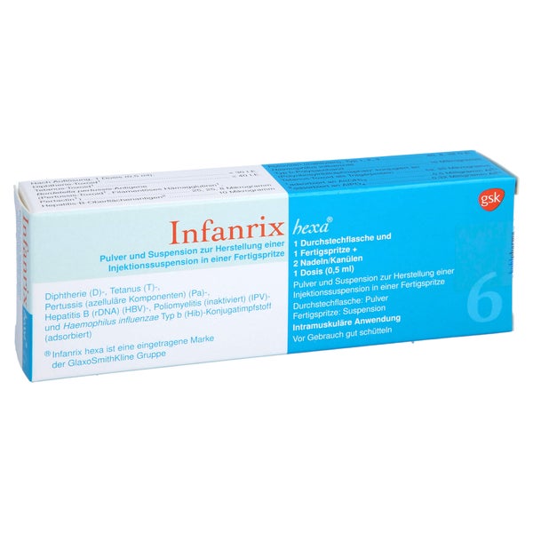 INFANRIX hexa Fertigspr.Plv.u.Susp.z.H.e.Inj.Susp. 1 St