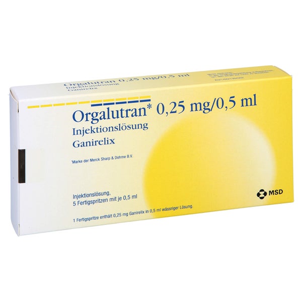 ORGALUTRAN 0,25 mg/0,5 ml Inj.-Lsg.i.e.Fertigspr. 5 St